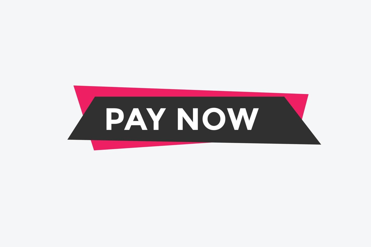 Pay Now button. Pay Now text web banner template. Sign icon banner vector