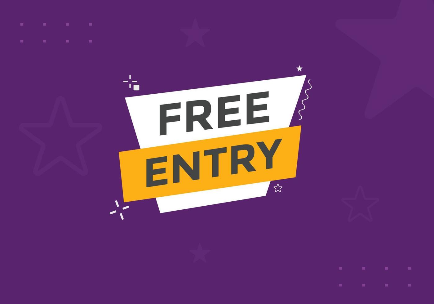 Free entry text button. Web button banner template Free entry vector