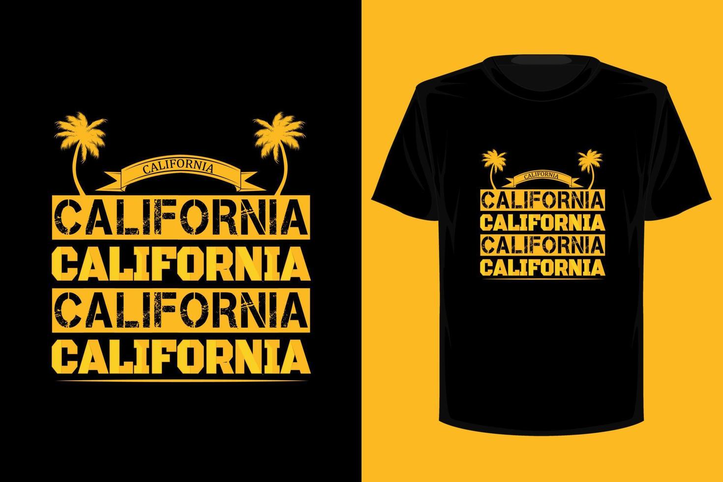 diseño de camiseta vintage retro de california vector