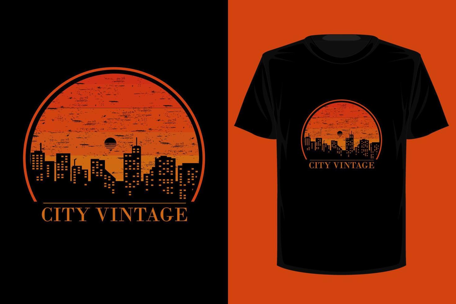 diseño de camiseta vintage retro de la ciudad vector