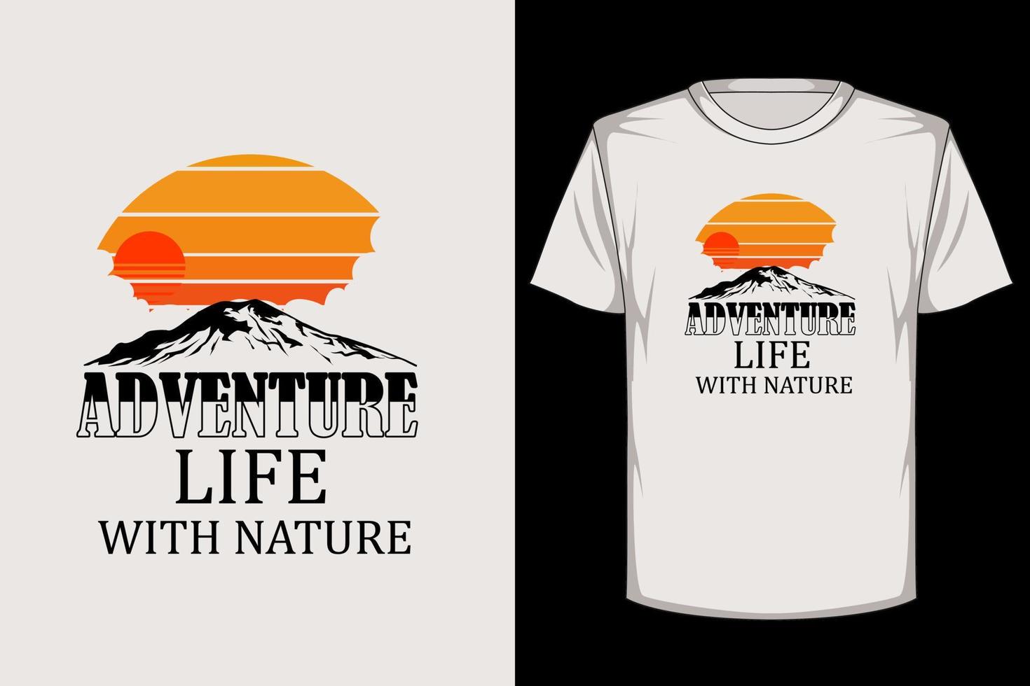 Adventure retro vintage t shirt design vector