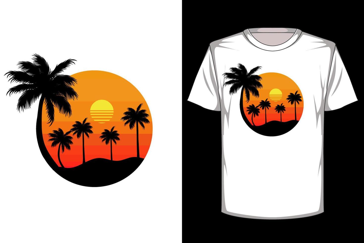 Hawaii summer retro vintage t shirt design vector