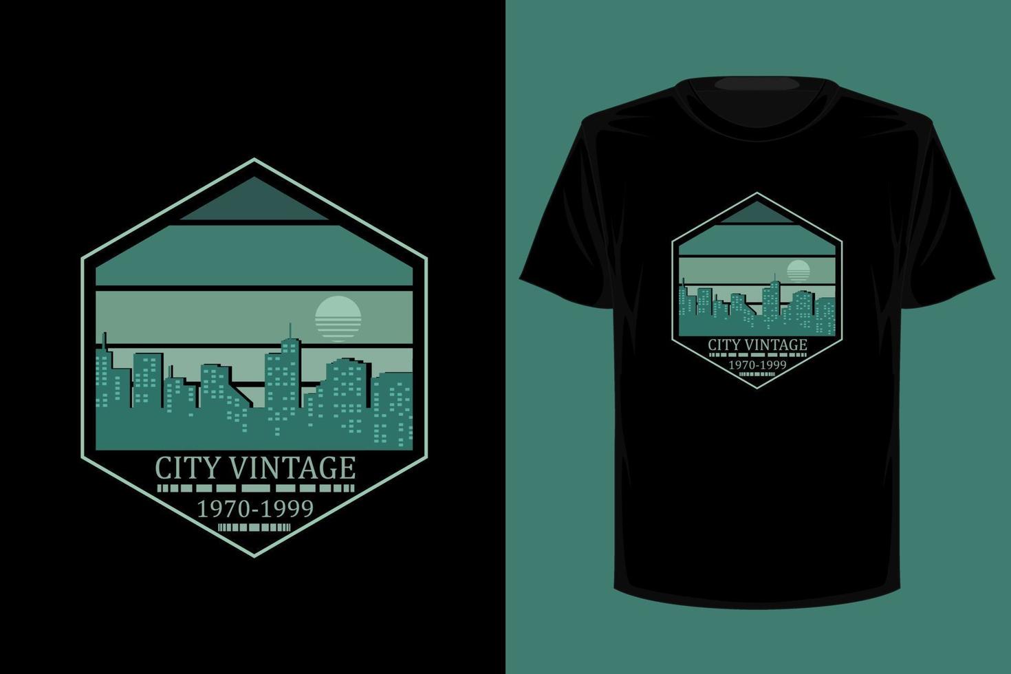 ciudad vintage retro diseño de camiseta vintage vector