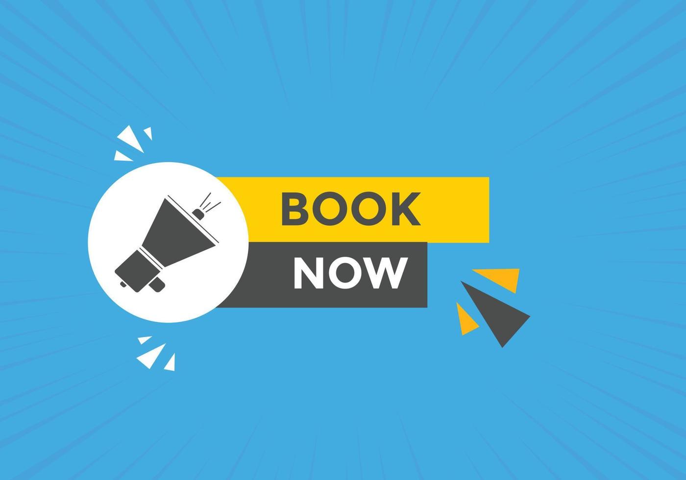 Book now button. Book now text web template. Modern web Banner template vector