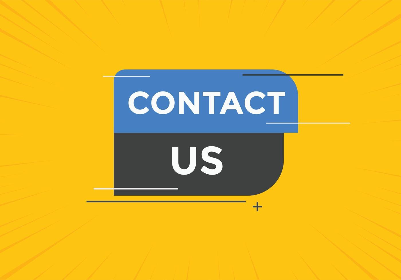 Contact us text button. Web button template Contact us vector