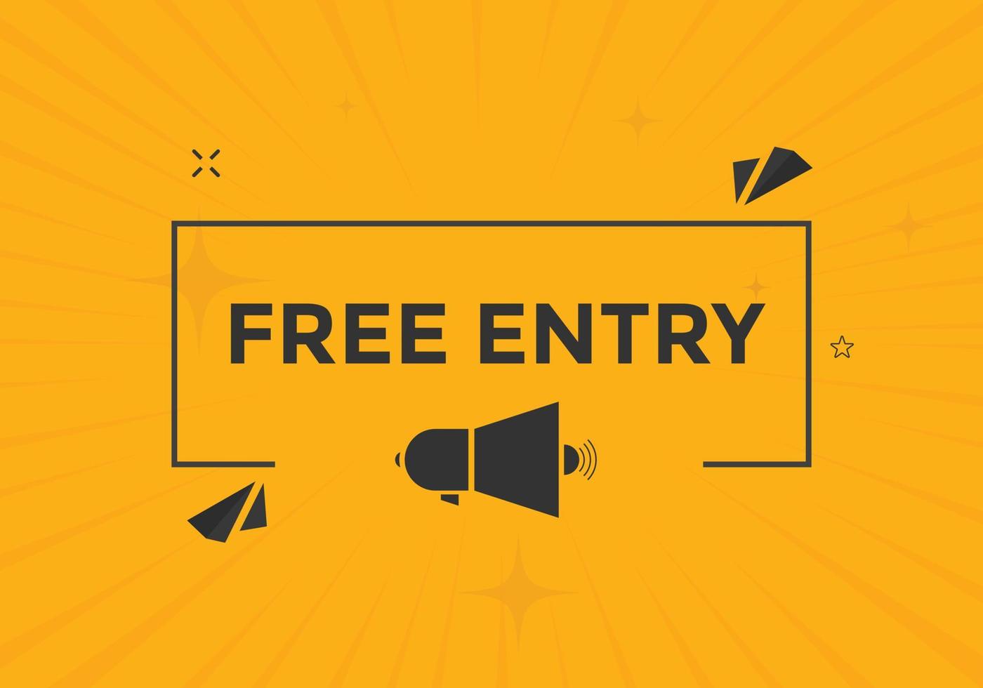 Free entry text button. Web button banner template Free entry vector