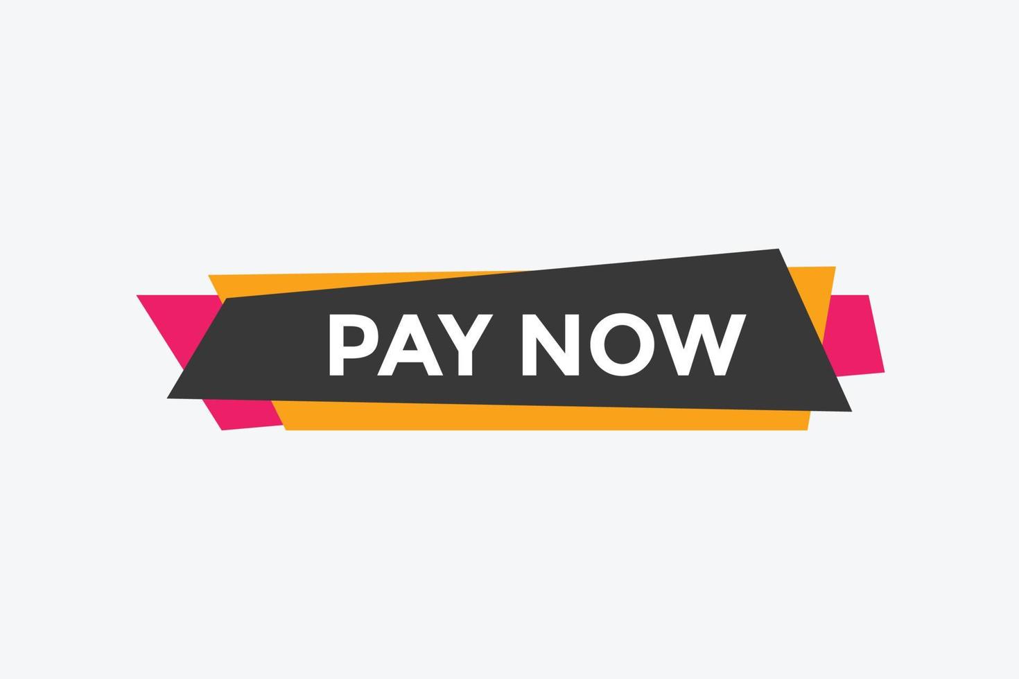 Pay Now button. Pay Now text web banner template. Sign icon banner vector