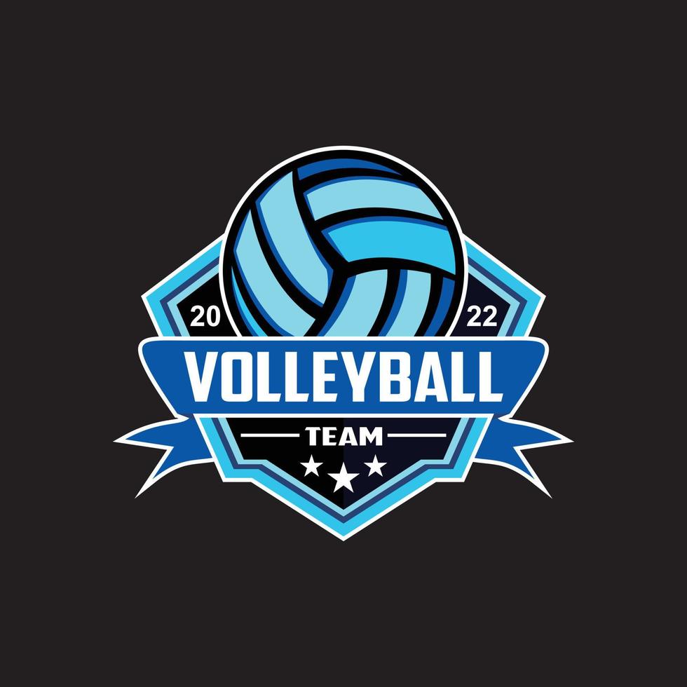 plantilla de logotipo de voleibol vector