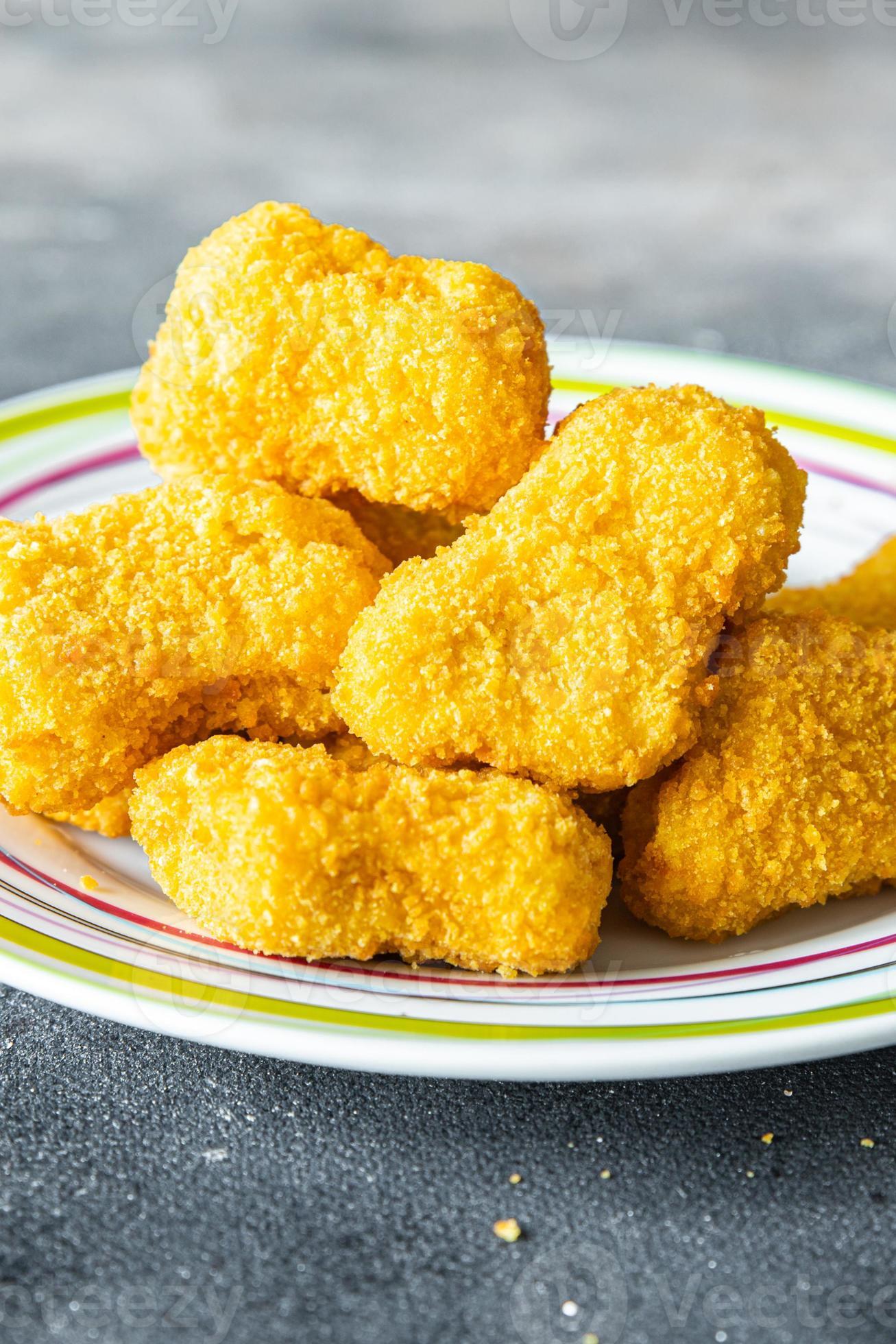 chicken nuggets deep fried poultry meat fresh meal food snack on the