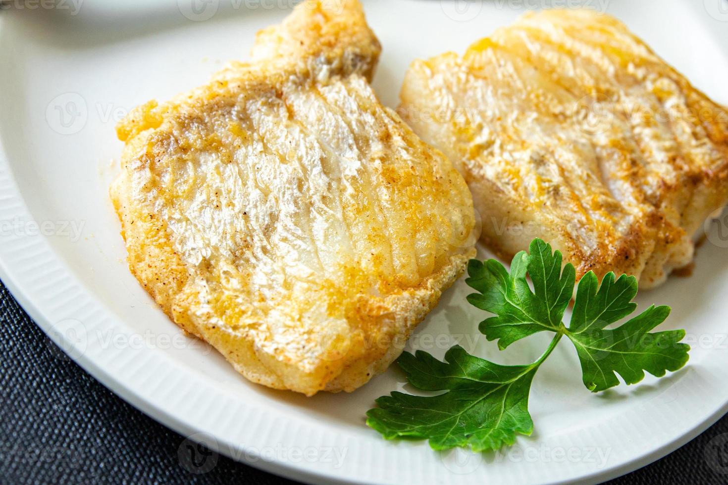 cod fish fried fresh seafood second course meal food snack on the table copy space food background photo