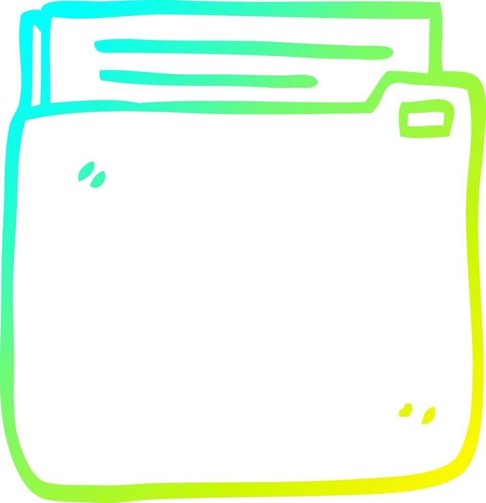 cold gradient line drawing cartoon business documents vector