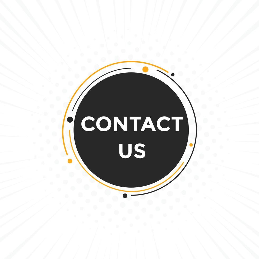 Contact us button. Contact us text web template. Sign icon banner vector