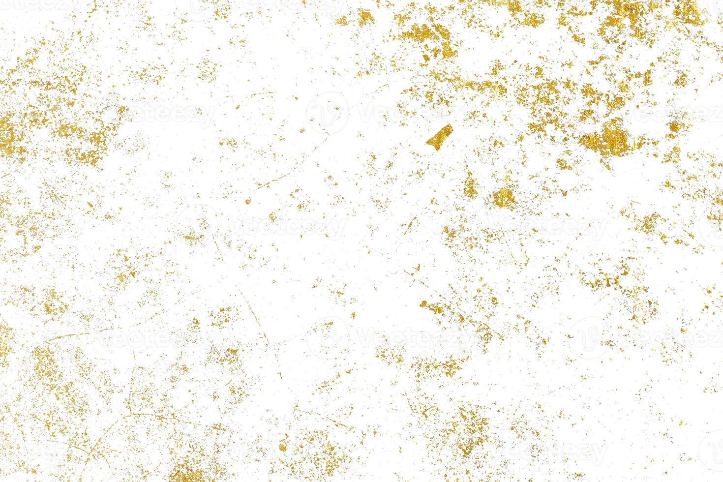 Gold splashes Texture. Brush stroke design element. Grunge golden background pattern of cracks, scuffs, chips, stains, ink spots, lines photo