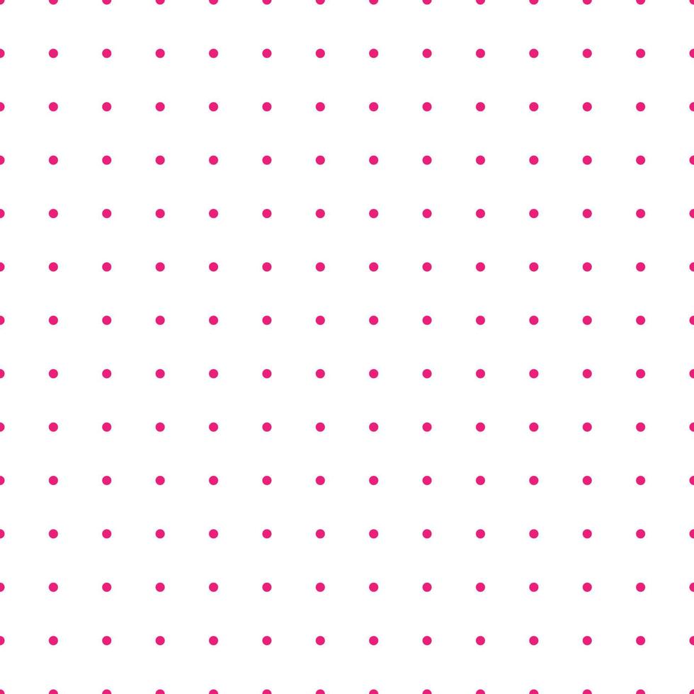 Pink polka dots on white background. Seamless vector pattern. illustration