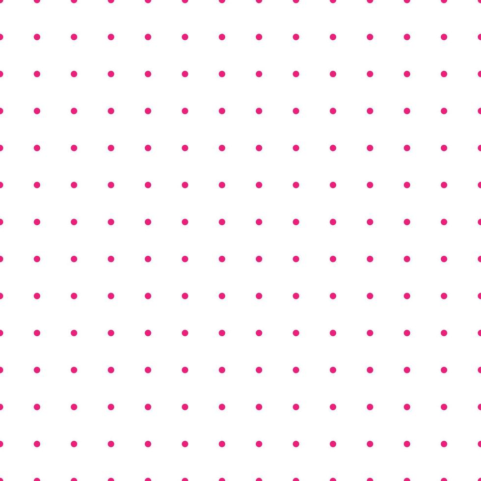 Pink polka dots on white background. Seamless vector pattern. illustration