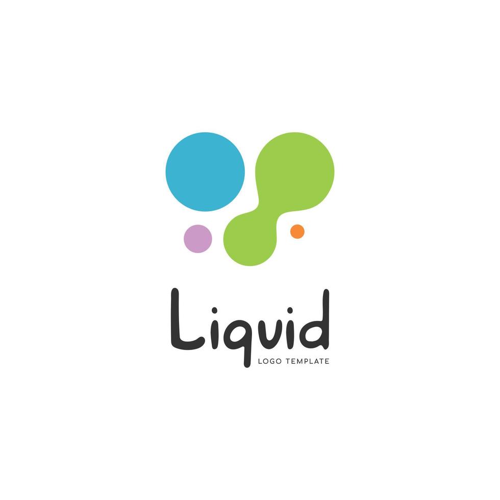 Simple Liquid Logo Template. Editable file vector