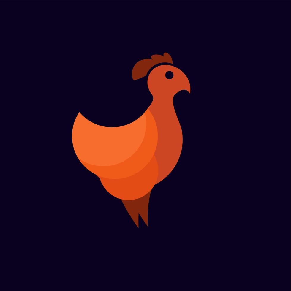 vector de logotipo premium de pollo único