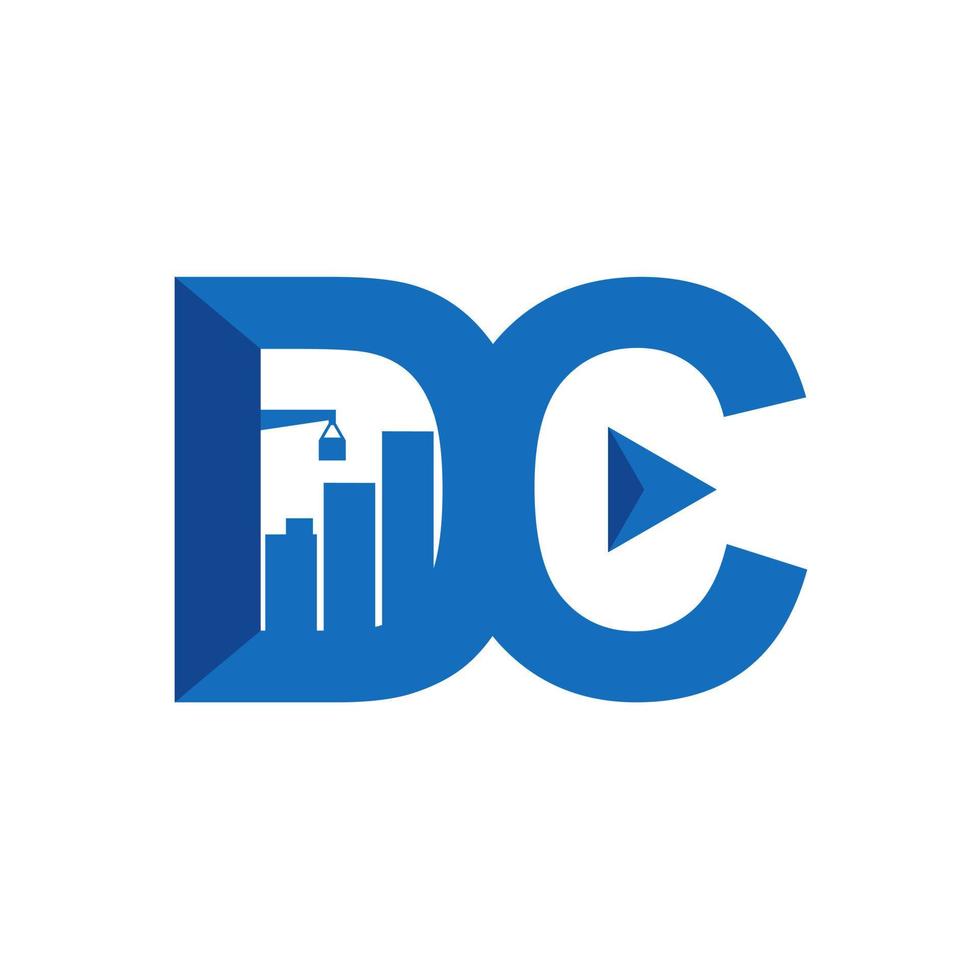 vector de logotipo premium dc inicial