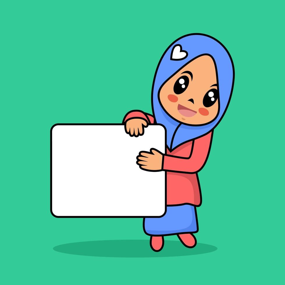 Vector illustration of a girl studying to be a teacher