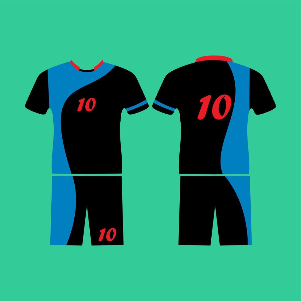 vector diseño premium jersey color negro azul fútbol club