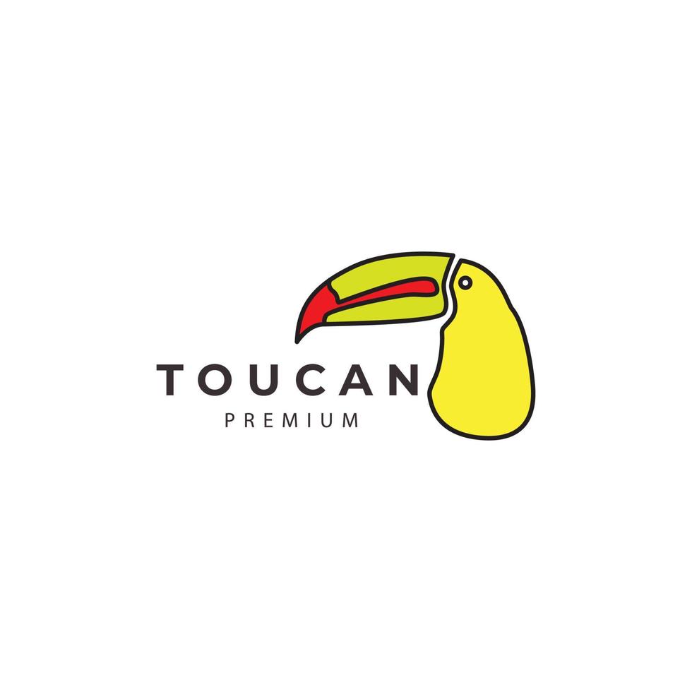 tucán pájaro logo vector icono símbolo ilustración diseño