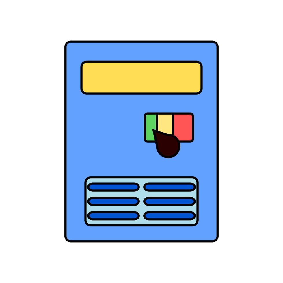 SMAW Welding Machine in blue cloro flat illustration icon. Detailed with ampere bar notification and air circulation. vector