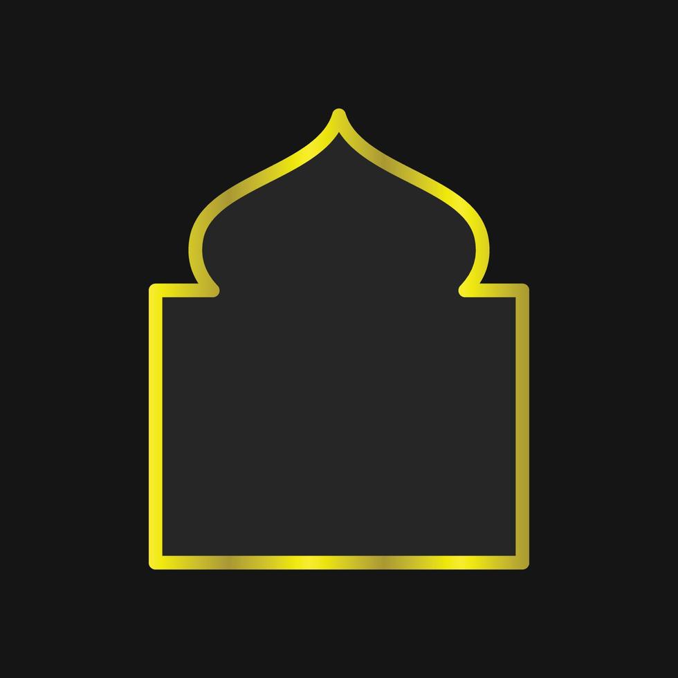 Mosque dome simple icon vector