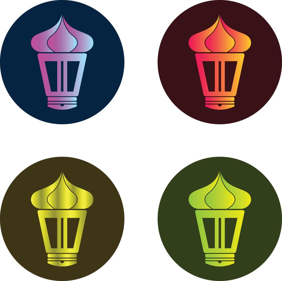 Colorful ramadan lantern icon set vector