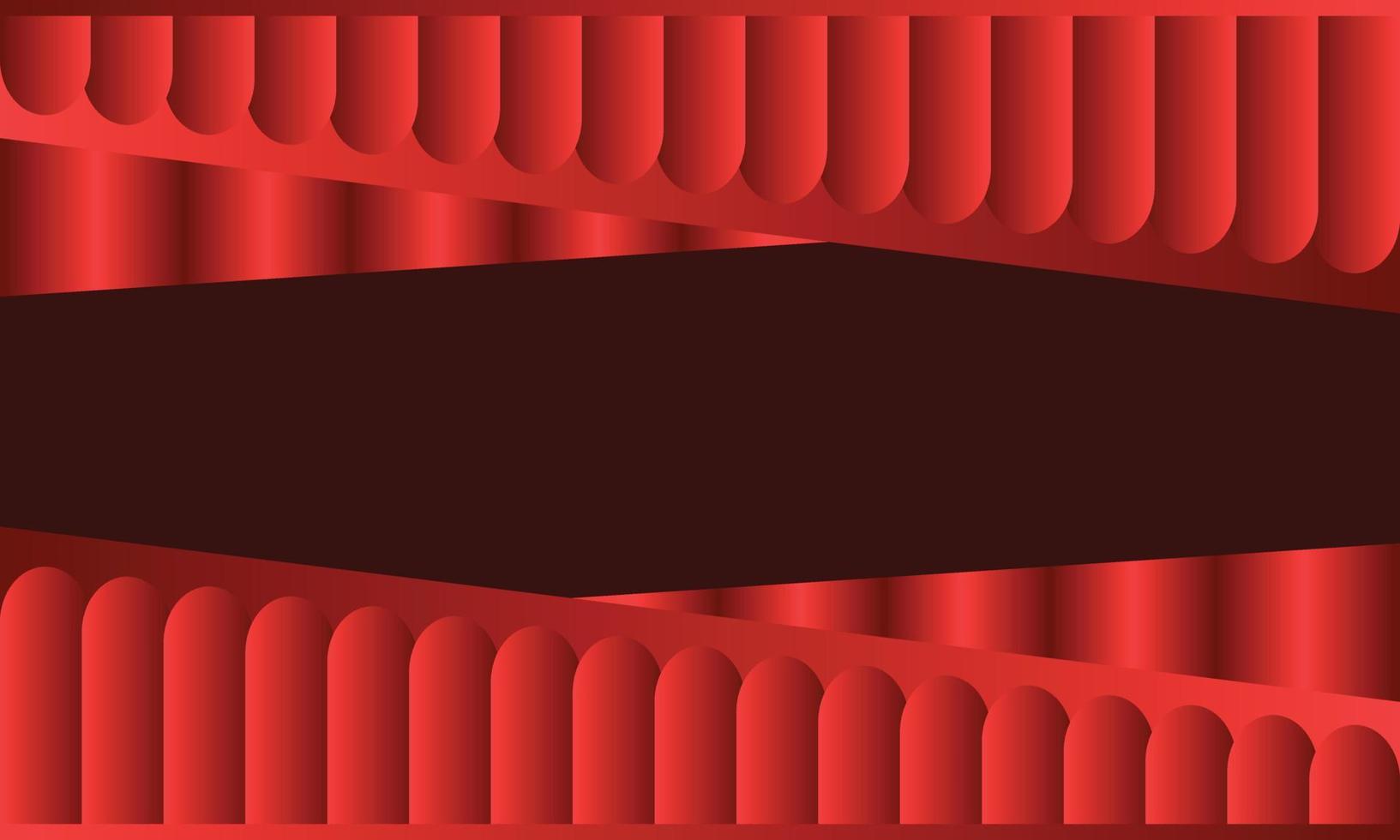 Red curtain background template copy space vector