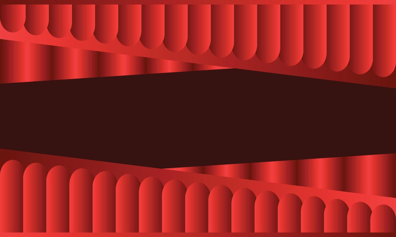 Red curtain background template copy space vector