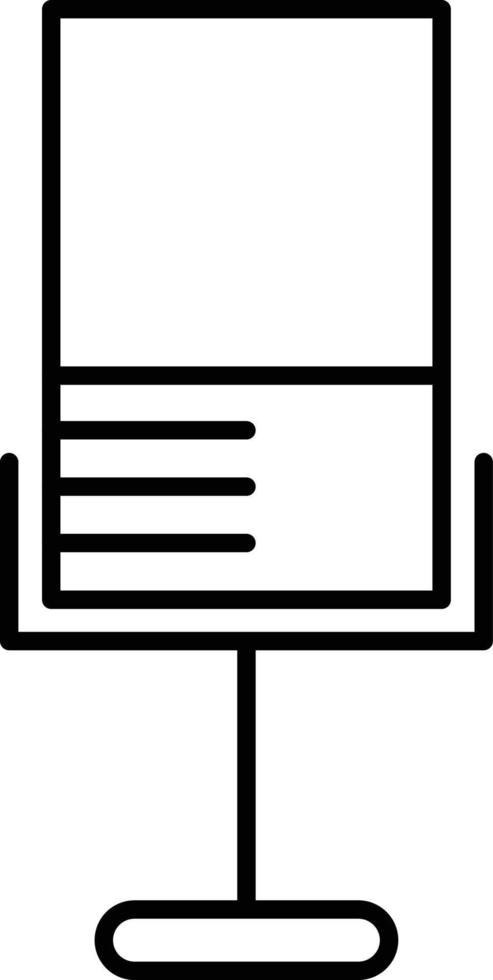 icono simple de línea delgada de micrófono para podcast, radio o elemento de diseño gráfico de radiodifusión vector