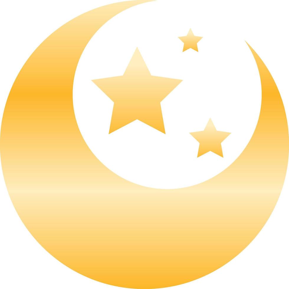 luna y estrellas icono simple vector