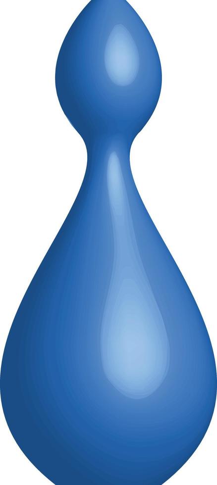 3d blue flower vase icon design concept vector