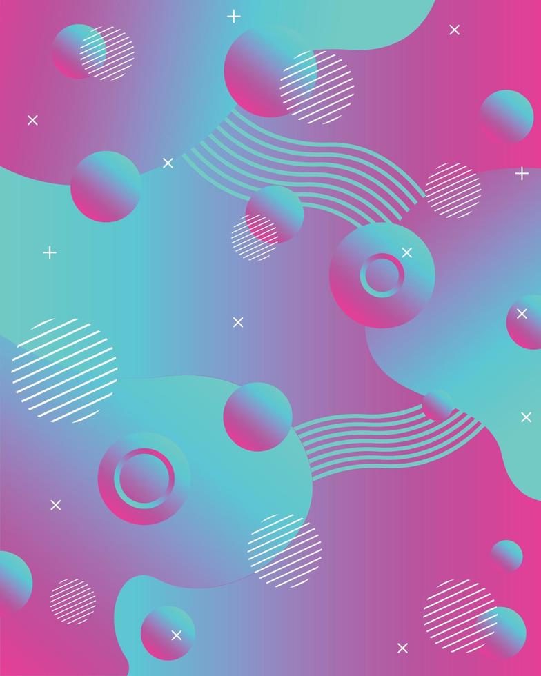 Abstract bubble and blob geometric background template for brochure or poster vector