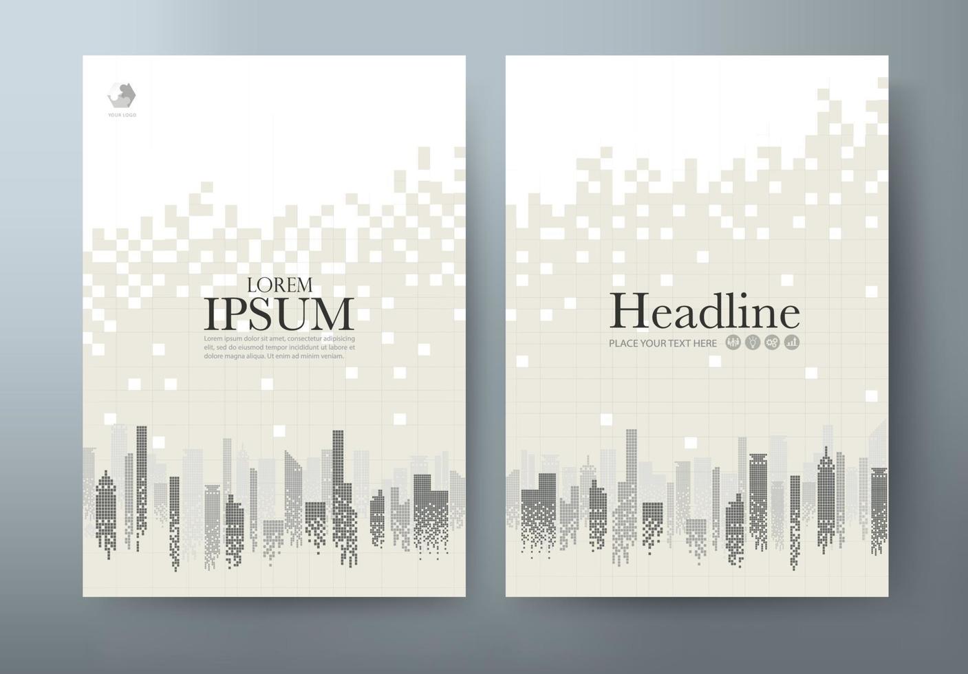Flyer design, Leaflet, book cover template vector
