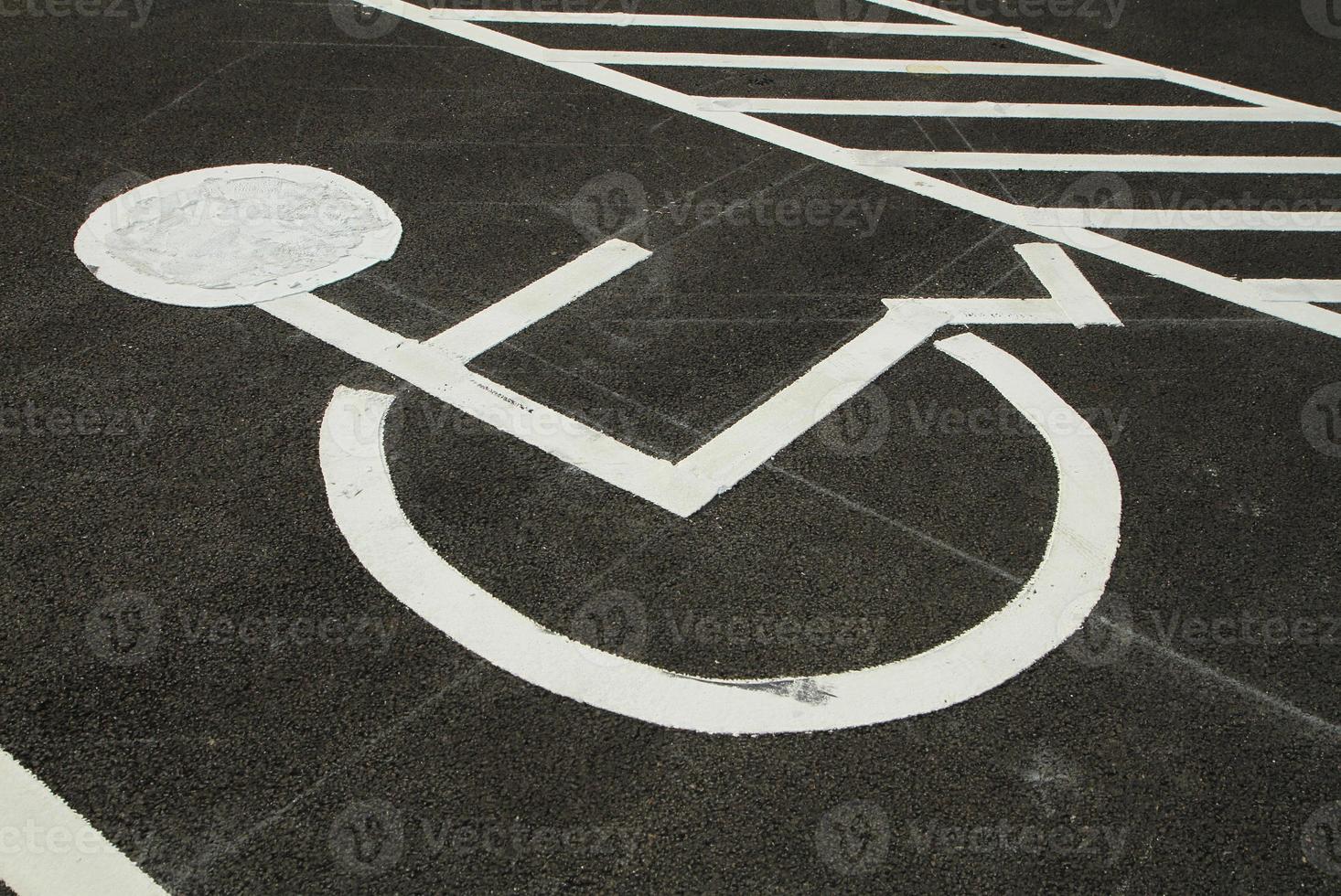 Handicapped parking space photo