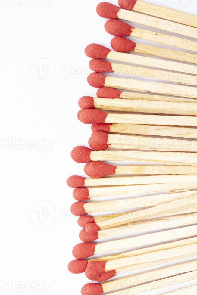Matchsticks isolated on white background photo