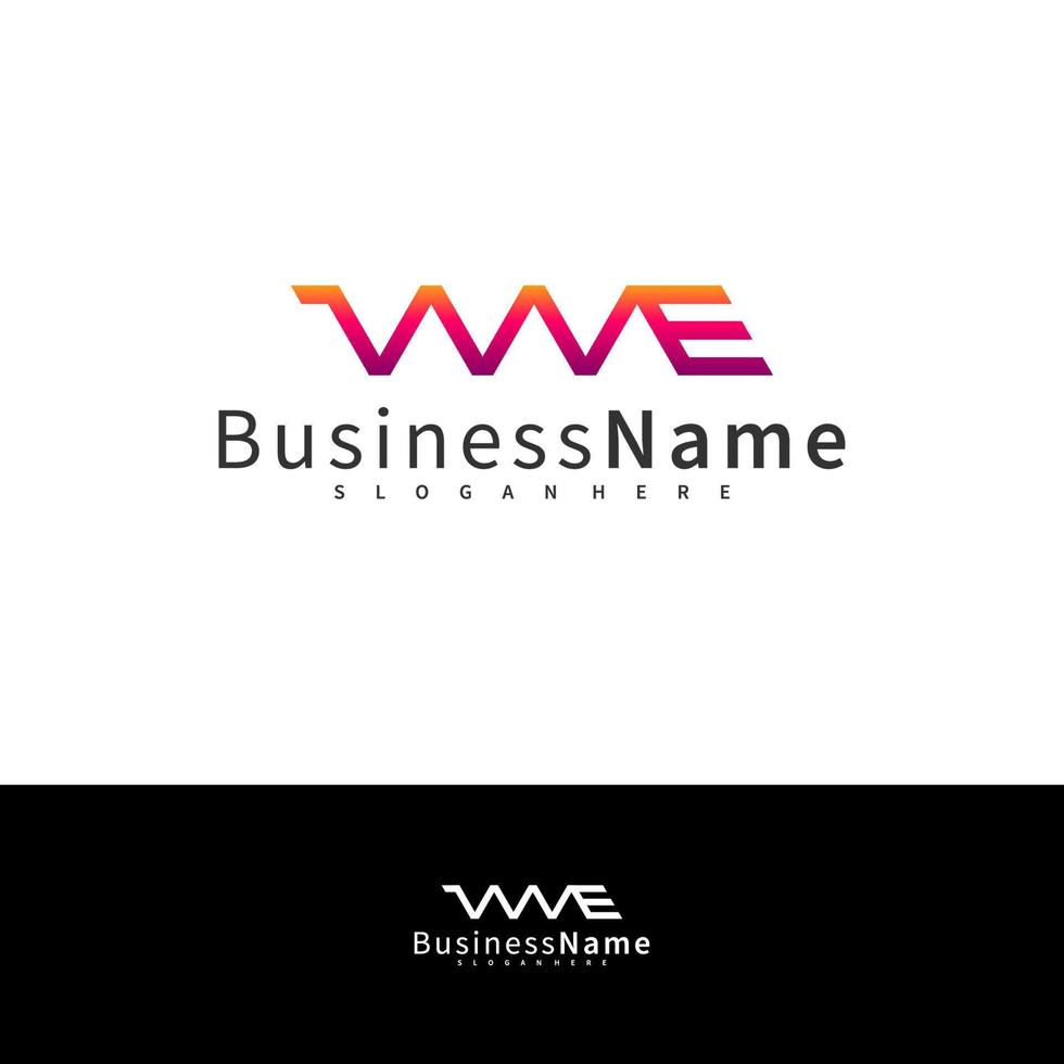 plantilla de vector de diseño de logotipo wme de letra, ilustración de conceptos de logotipo wme inicial.