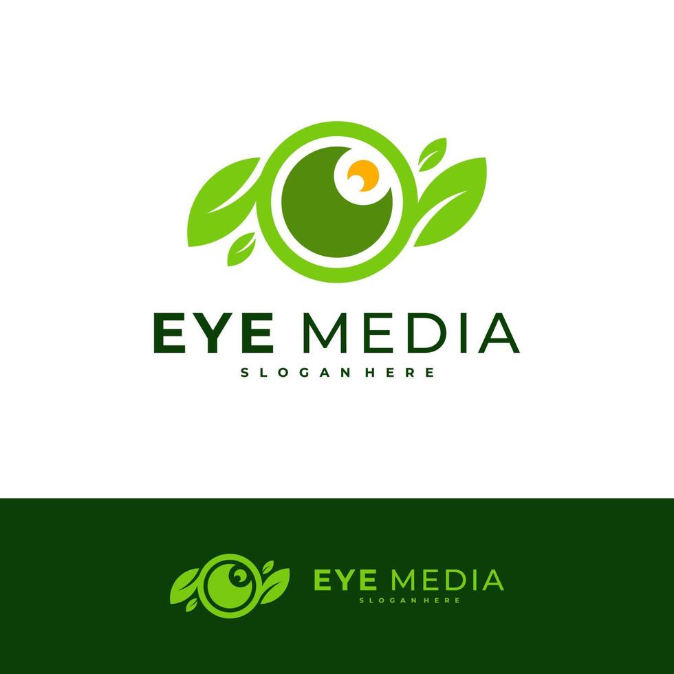 Nature Eye logo design vector template, Eye logo concepts illustration.