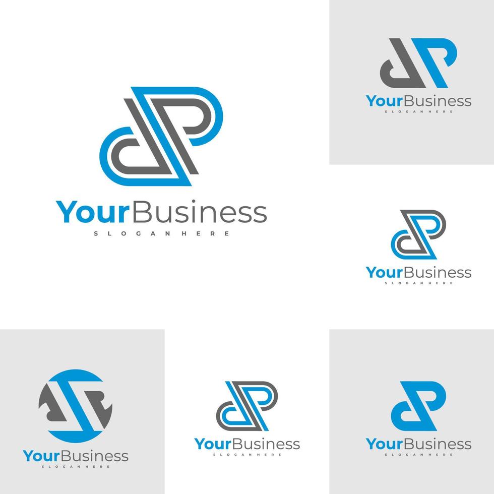 Letter JP logo design vector template, Initial JP logo concepts illustration.