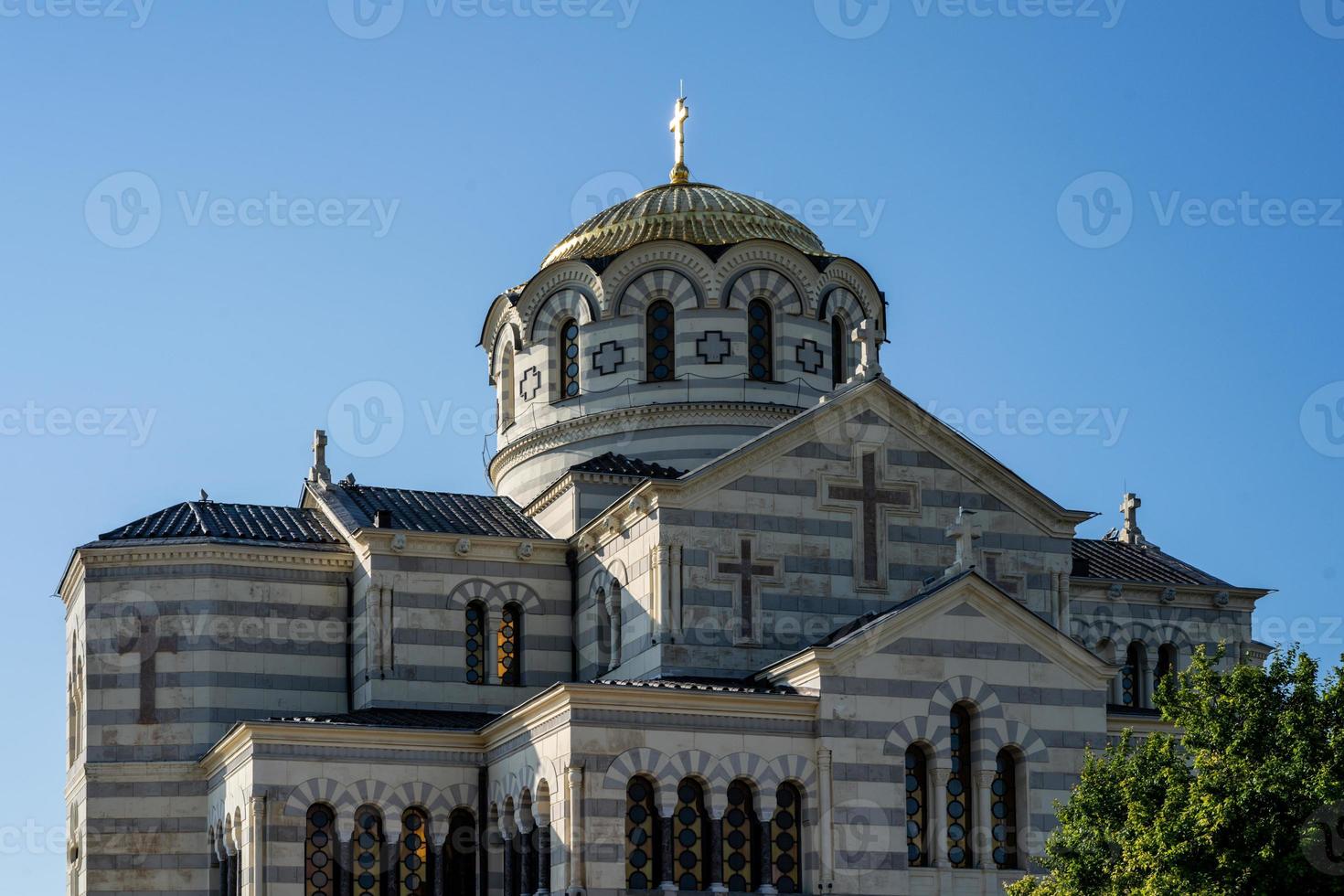 sebastopol crimea. la catedral de vladimir en quersoneso. foto