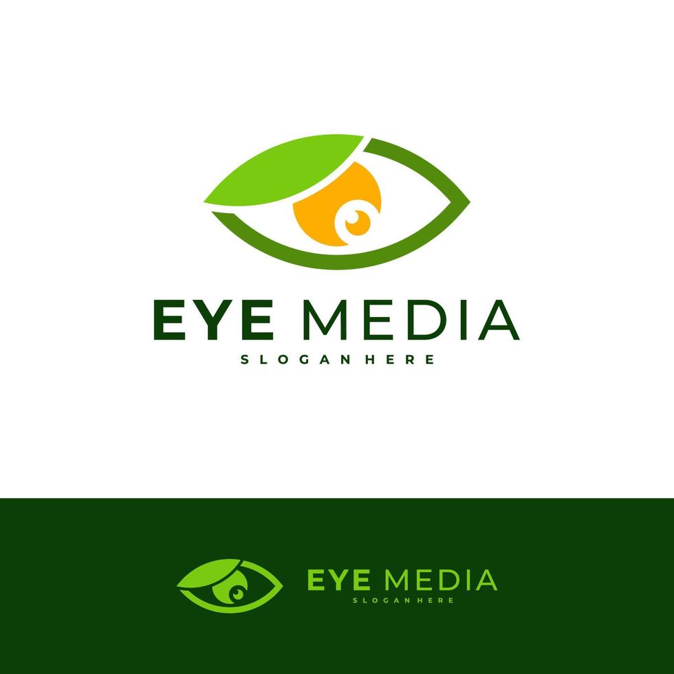 Nature Eye logo design vector template, Eye logo concepts illustration.