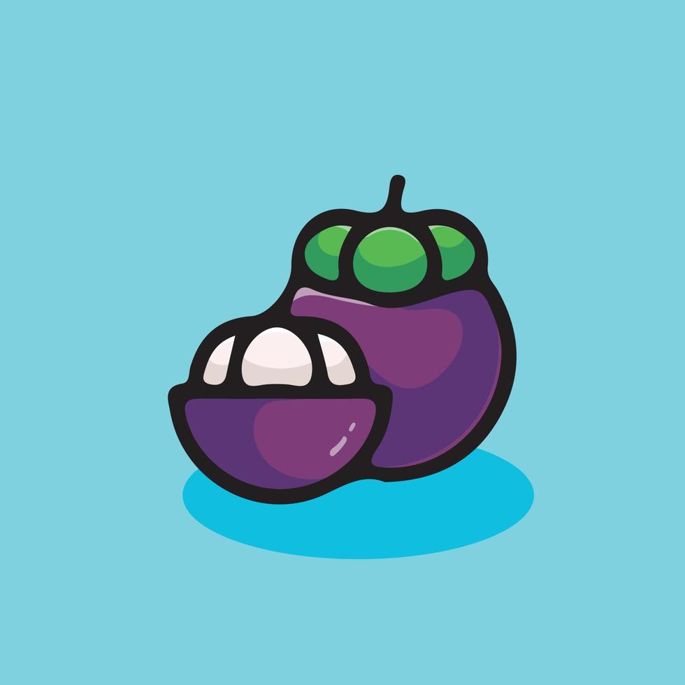 fruit cartoon illustration. flat cartoon style vector