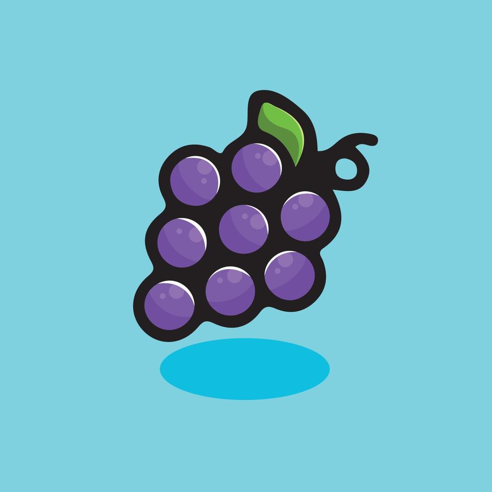 fruit cartoon illustration. flat cartoon style vector