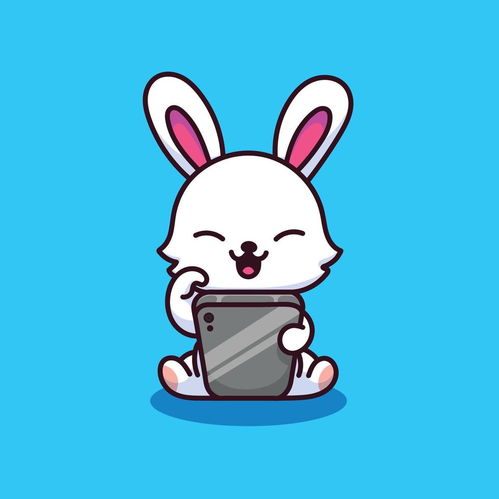 Cute Rabbit Holding Carrot Cartoon Vector Icon Illustration. Animal Nature Icon Concept Isolated Premium Vector. Flat Cartoon Style