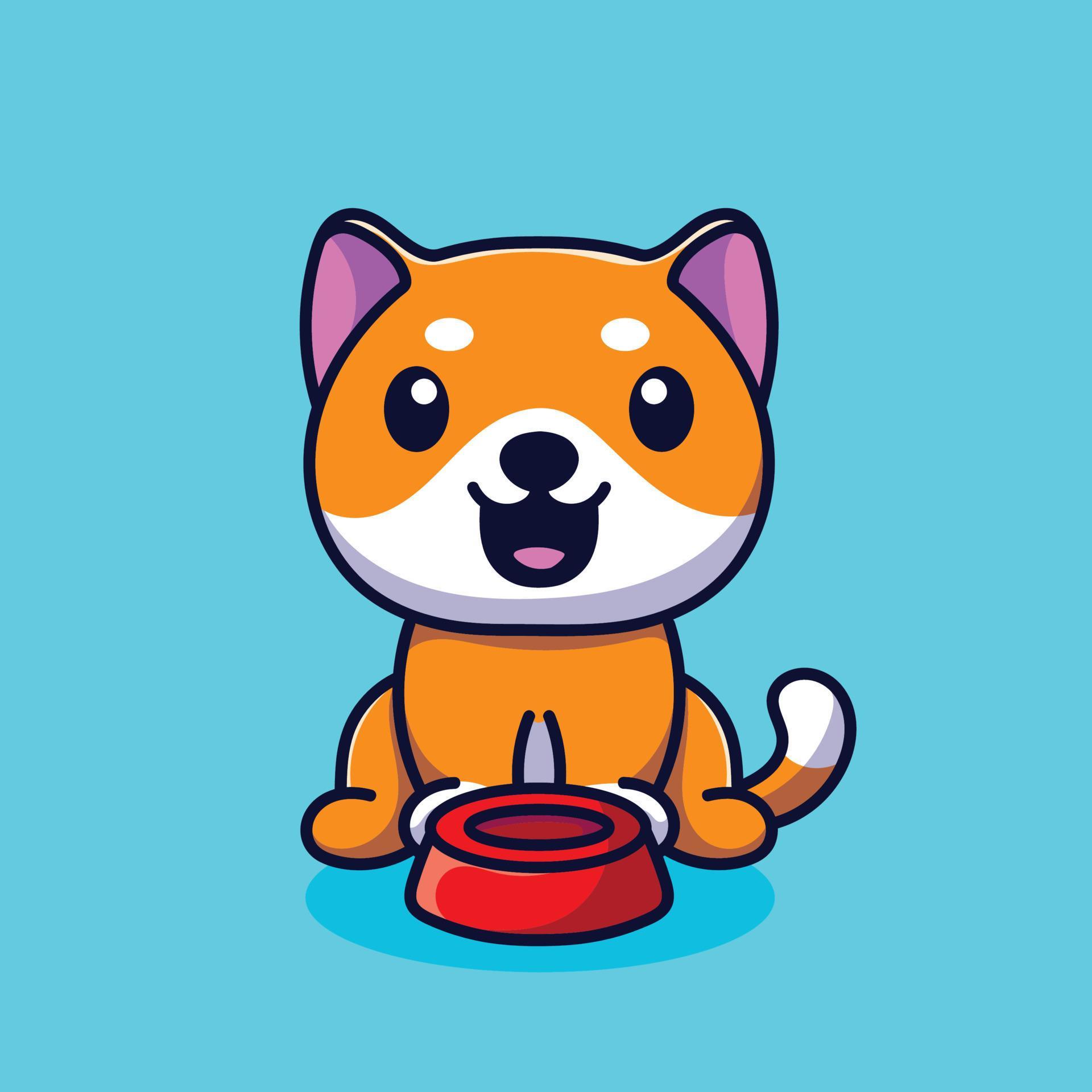 Cute Shiba Inu Dog Cartoon Vector Icon Illustration. Animal Technology ...