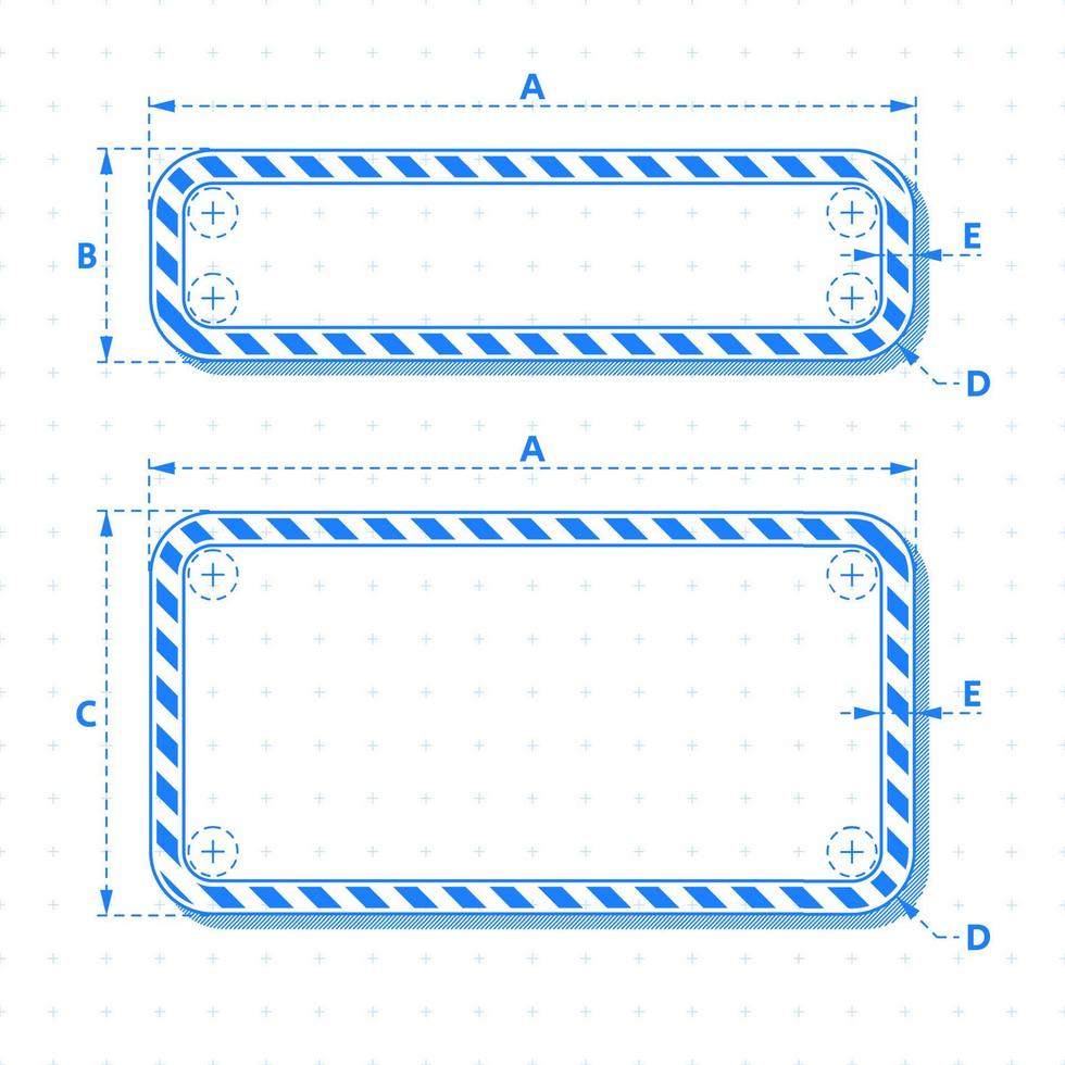 Banner blueprint with components of an engineering drawing. Digital technology and engineering design. Empty mockup for text and graphic. vector