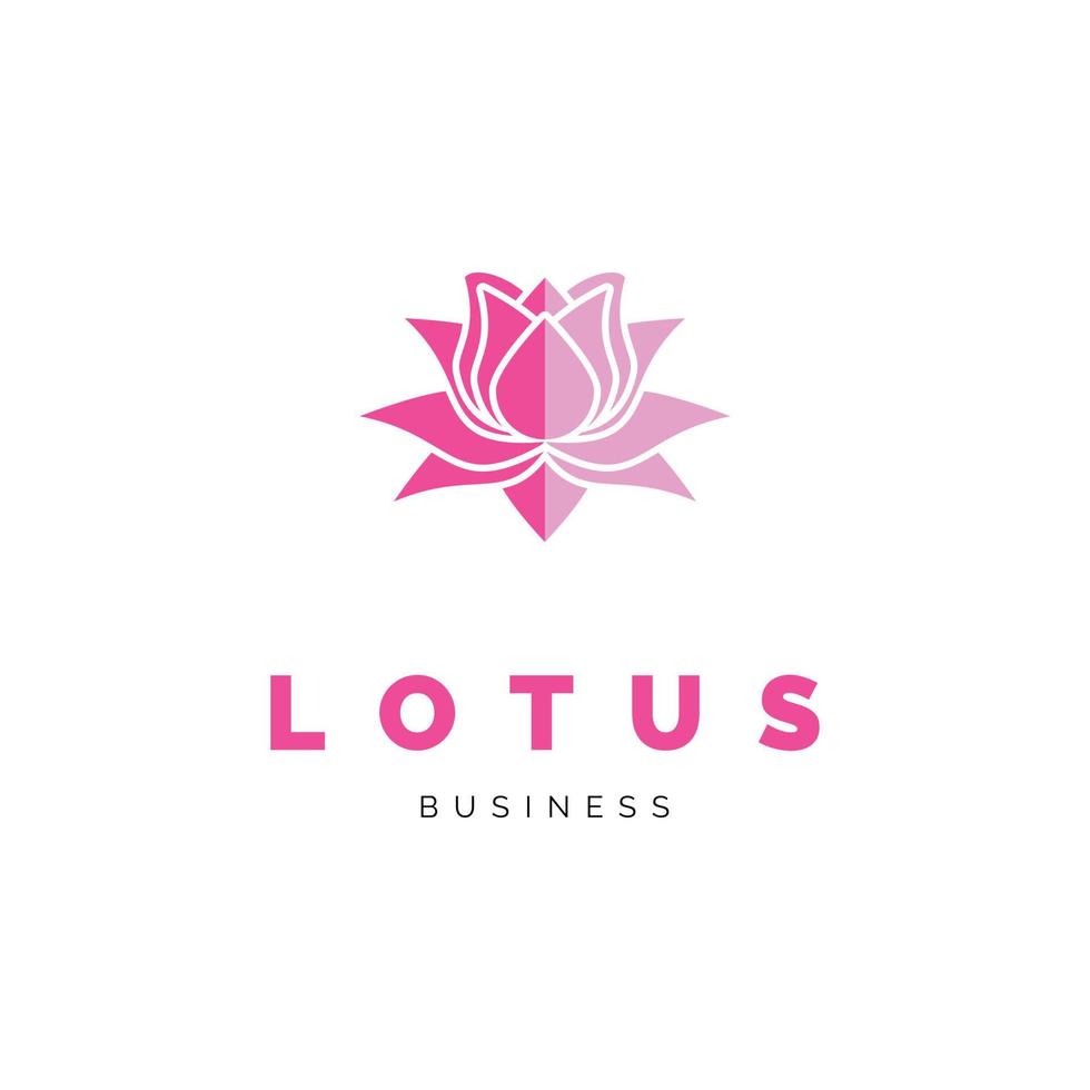 inspiración para el diseño del logotipo del icono de la flor de loto vector