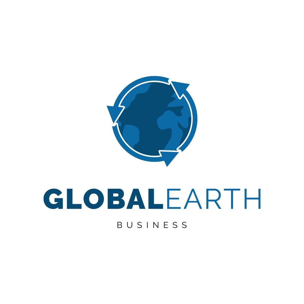 Global earth icon logo design inspiration vector