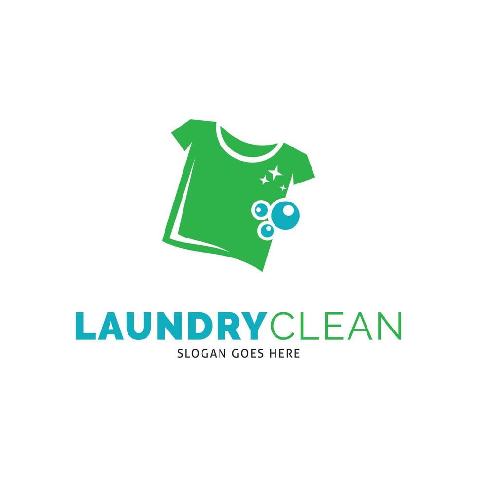 Laundry Icon Vector Logo Template Illustration Design